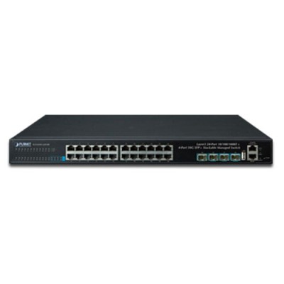 PLANET SGS-6341-24T4X Layer 3 24-Port 10/100/1000T + 4-Port 10G SFP+ Stackable Managed Switch