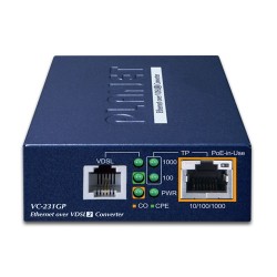 PLANET VC-231GP 1-Port 10/100/1000T 802.3at PoE+ Ethernet to VDSL2 Converter