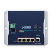 PLANET WGR-500-4P IP30 Industrial Wall-mount Gigabit Router with 4-Port 802.3at PoE+(120W PoE Budget