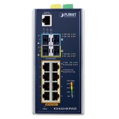 PLANET IGS-6325-8UP2S2X Industrial L3 8-Port 10/100/1000T 802.3bt PoE + 2-Port 1G/2.5G SFP + 2-Port 10G SFP+ Managed Ethernet Switch