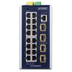 PLANET IGS-20040MT Industrial L2+ 16-Port 10/100/1000T + 4-Port 100/1000X SFP Managed Switch