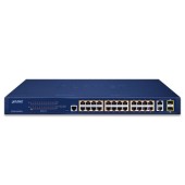 PLANET FGSW-2624HPS4 24-Port 10/100TX 802.3at PoE + 2-Port Gigabit TP/SFP Combo Managed Ethernet Switch