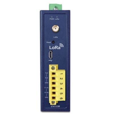 PLANET LN1130 Industrial IP30 LoRa Node Controller (Modbus RS232, RS485, EU868/US915 Sub 1G)