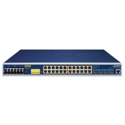 PLANET IGS-6325-24UP4X Industrial L3 24-Port 10/100/1000T 802.3bt PoE + 4-Port 10G SFP+ Managed Ethernet Switch