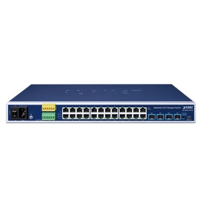 PLANET IGS-R4215-24T4X Industrial L2/L4 24-Port 10/100/1000T + 4-Port 10G SFP+ Managed Ethernet Switch