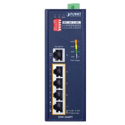 PLANET ISW-504PT Industrial 5-Port 10/100TX Ethernet Switch with 4-Port 802.3at PoE+