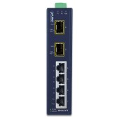 PLANET ISW-621TF 4-Port 10/100Base-TX + 2-Port 100Base-FX SFP Industrial Ethernet Switch with Wide Operating Temperature