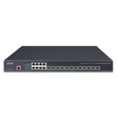 PLANET XGS-6350-12X8TR Layer 3 12-Port 10G SFP+ + 8-Port 10/100/1000T Managed Switch with Dual 100~240V AC Redundant Power