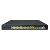 PLANET SGS-6341-24P4X Layer 3 24-Port 10/100/1000T 802.3at PoE + 4-Port 10G SFP+ Stackable Managed Switch