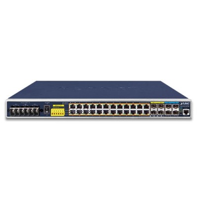 PLANET IGS-6325-24P4X Industrial L3 24-Port 10/100/1000T-802.3at PoE + 4-Port 10G SFP+ Managed Ethernet Switch