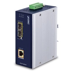 PLANET IGUP-1205AT Industrial 2-Port 100/1000X SFP to 1-Port 10/100/1000T 802.3bt PoE++ Media Converter