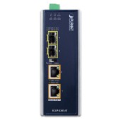 PLANET IGUP-2205AT Industrial 2-Port 100/1000X SFP to 2-Port 10/100/1000T 802.3bt PoE++ Media Converter