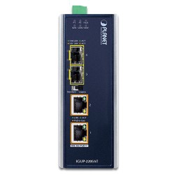 PLANET IGUP-2205AT Industrial 2-Port 100/1000X SFP to 2-Port 10/100/1000T 802.3bt PoE++ Media Converter