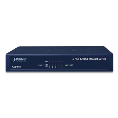 PLANET GSD-503 5-Port 10/100/1000BASE-T Gigabit Ethernet Switch