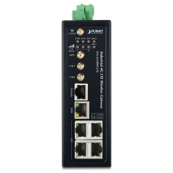 PLANET ICG-2510WG-LTE-EU Industrial 4G LTE Cellular Wireless Gateway with 5-Port 10/100/1000T