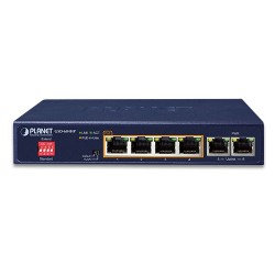 PLANET GSD-604HP 4-Port 10/100/1000T 802.3at PoE + 2-Port 10/100/1000T Desktop Switch