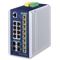 PLANET IGS-6325-8T8S4X Industrial L3 8-Port 10/100/1000T + 8-Port 1G/2.5G SFP + 4-Port 10G SFP+ Managed Ethernet Switch