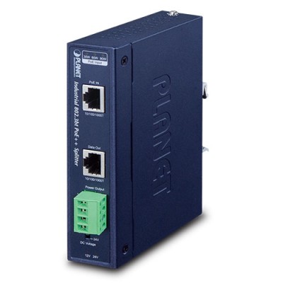 PLANET IPOE-173S Industrial Single-Port 10/100/1000Mbps 802.3bt PoE++ Splitter