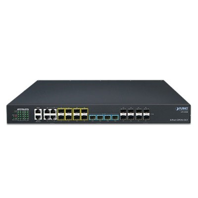 PLANET GPL-8000 8-Port GPON OLT with 4-Port Gigabit TP/SFP Combo + 4-Port 1000X SFP + 4-Port 10G SFP+