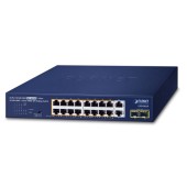 PLANET GSD-2022P 16-Port 10/100/1000T 802.3at PoE + 2-Port 10/100/1000T + 2-Port 1000X SFP Desktop Switch