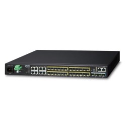 PLANET XGS3-24242 Layer 3 24-Port 100/1000X SFP + 8-Port Shared TP + 4-Port 10G SFP+ Stackable Managed Switch (100~240V AC, 36-75V DC)