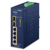 PLANET IGS-624HPT Industrial 4-Port 10/100/1000T 802.3at PoE + 2-Port 100/1000/2500X SFP Ethernet Switch