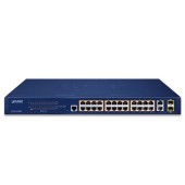 PLANET FGSW-2624HPS4 24-Port 10/100TX 802.3at PoE + 2-Port Gigabit TP/SFP Combo Managed Ethernet Switch