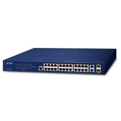 PLANET FGSW-2624HPS 24-Port 10/100TX 802.3at PoE + 2-Port Gigabit TP/SFP Combo Managed Ethernet Switch