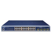 PLANET WGSW-24040HP4 L2+ 24-Port 10/100/1000Mbps 802.3at PoE+ Managed Switch with 4 Shared SFP Ports