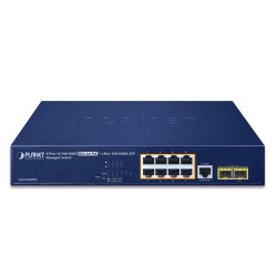 PLANET GS-4210-8P2S 8-Port 10/100/1000T 802.3at PoE + 2-Port 100/1000X SFP Managed Switch