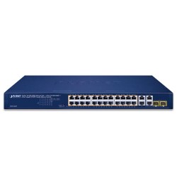 PLANET GSW-2824P 24-Port 10/100/1000T 802.3at PoE + 2-Port 10/100/1000T + 2-Port Gigabit TP/SFP Combo Ethernet Switch