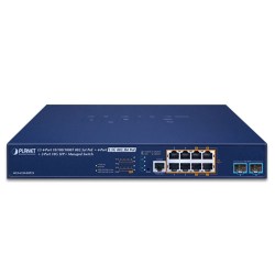 PLANET MGS-6320-8HP2X L3 4-Port 10/100/1000T 802.3at PoE + 4-Port 2.5G 802.3bt PoE + 2-Port 10G SFP+ Managed Switch