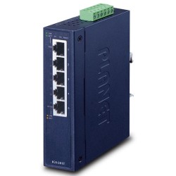 PLANET IGS-501T 5-Port 10/100/1000T Industrial Gigabit Ethernet Switch with Wide Operating Temperature