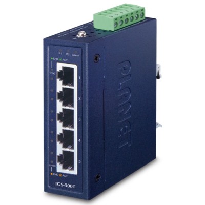 PLANET IGS-500T Compact Industrial 5-Port 10/100/1000T Gigabit Ethernet Switch