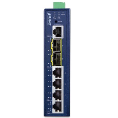 PLANET IGS-5225-4T2S L2+ Industrial 4-Port 10/100/1000T + 2-Port 1G/2.5G SFP Managed Ethernet Switch