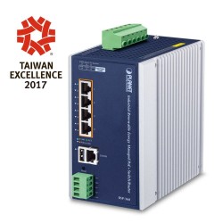 PLANET BSP-360 Industrial Renewable Power 5-Port Gigabit Managed Switch/Router with 4-Port 802.3at PoE+