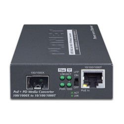 PLANET GT-805A-PD 802.3at PoE+ PD 10/100/1000BASE-T to 100/1000BASE-X SFP Media Converter