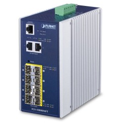 PLANET IGS-10080MFT Industrial 6-Port 100/1000X SFP + 2-Port 1G/2.5G SFP + 2-Port 10/100/1000T Managed Switch