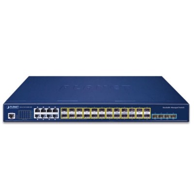 PLANET SGS-6310-16S8C4XR L3 16-Port 100/1000X SFP + 8-Port Gigabit TP/SFP + 4-Port 10G SFP+ Stackable Managed Switch (Dual 100~240V AC)