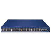 PLANET SGS-6310-48P6XR L3 48-Port 10/100/1000T 802.3at PoE + 6-Port 10G SFP+ Stackable Managed Switch with 55V DC Redundant Power