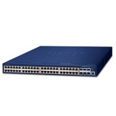 PLANET SGS-6310-48P6XR L3 48-Port 10/100/1000T 802.3at PoE + 6-Port 10G SFP+ Stackable Managed Switch with 55V DC Redundant Power