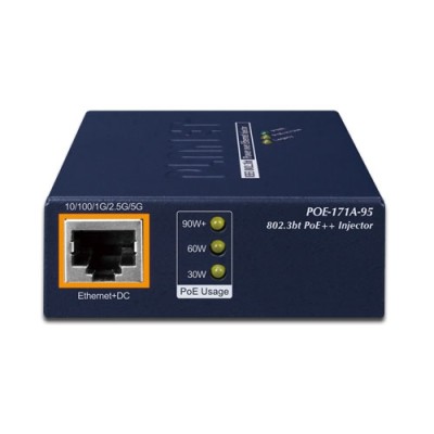 PLANET POE-171A-95 Single-Port Multi-Gigabit 802.3bt PoE++ Injector (95 Watts)