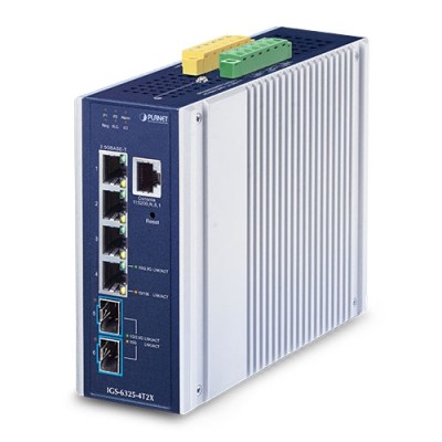 PLANET IGS-6325-4T2X Industrial Layer 3 4-Port 2.5GBASE-T + 2-Port 10GBASE-X SFP+ Managed Ethernet Switch