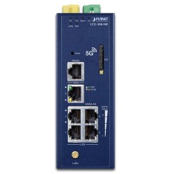 PLANET LCG-300-NR-EU Industrial LoRaWAN + 5G NR Cellular Gateway with 5-Port 10/100/1000T