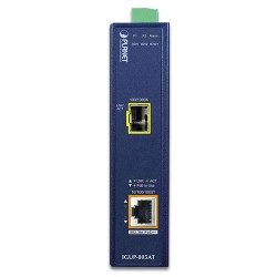 PLANET IGUP-805AT Industrial 1-Port 100/1000X SFP to 1-Port 10/100/1000T 802.3bt PoE++ Media Converter