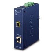 PLANET IGUP-805AT Industrial 1-Port 100/1000X SFP to 1-Port 10/100/1000T 802.3bt PoE++ Media Converter