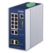 PLANET IGS-4215-8P2T2S Industrial 8-Port 10/100/1000T 802.3at PoE + 2-Port 10/100/1000T + 2-Port 100/1000X SFP Managed Switch