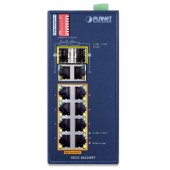 PLANET IFGS-1022HPT Industrial 8-Port 10/100TX 802.3at PoE + 2-Port Gigabit TP/SFP Combo Ethernet Switch