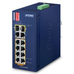 PLANET IFGS-1022HPT Industrial 8-Port 10/100TX 802.3at PoE + 2-Port Gigabit TP/SFP Combo Ethernet Switch