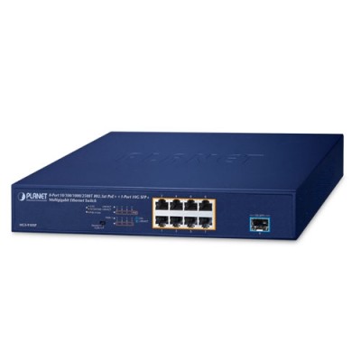 PLANET MGS-910XP 8-Port 10/100/1000/2500T 802.3at PoE+ + 1-Port 10G SFP+ Multigigabit Ethernet Switch (120 Watts)